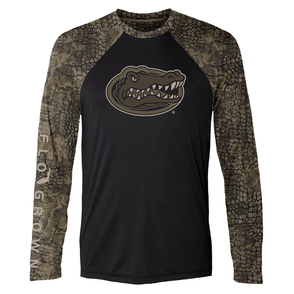 Florida Gators Gator Skin Raglan Performance Tee Hoodie, Sweatshirt | CoreVibeTees.com (Image 1)