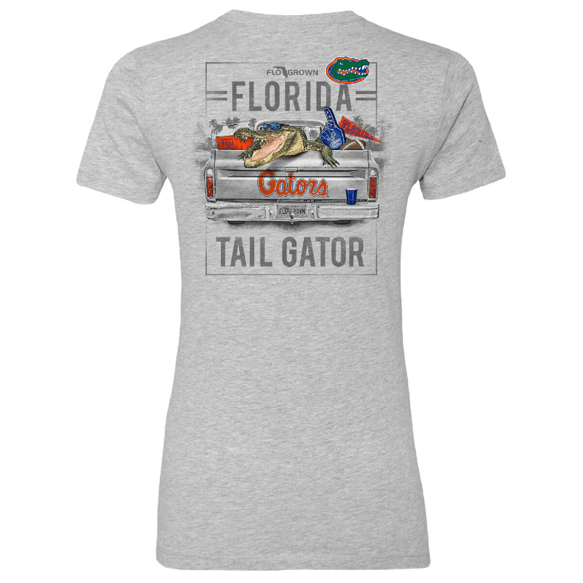 Florida Gators Womens Tail Fitted Gator Tee Hoodie, Sweatshirt | CoreVibeTees.com (Image 1)