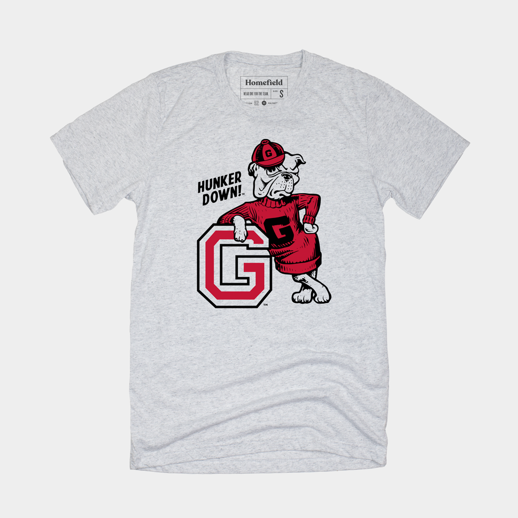 Vintage Georgia Bulldogs Hunker Down Tee Style001 Hoodie, Sweatshirt | CoreVibeTees.com