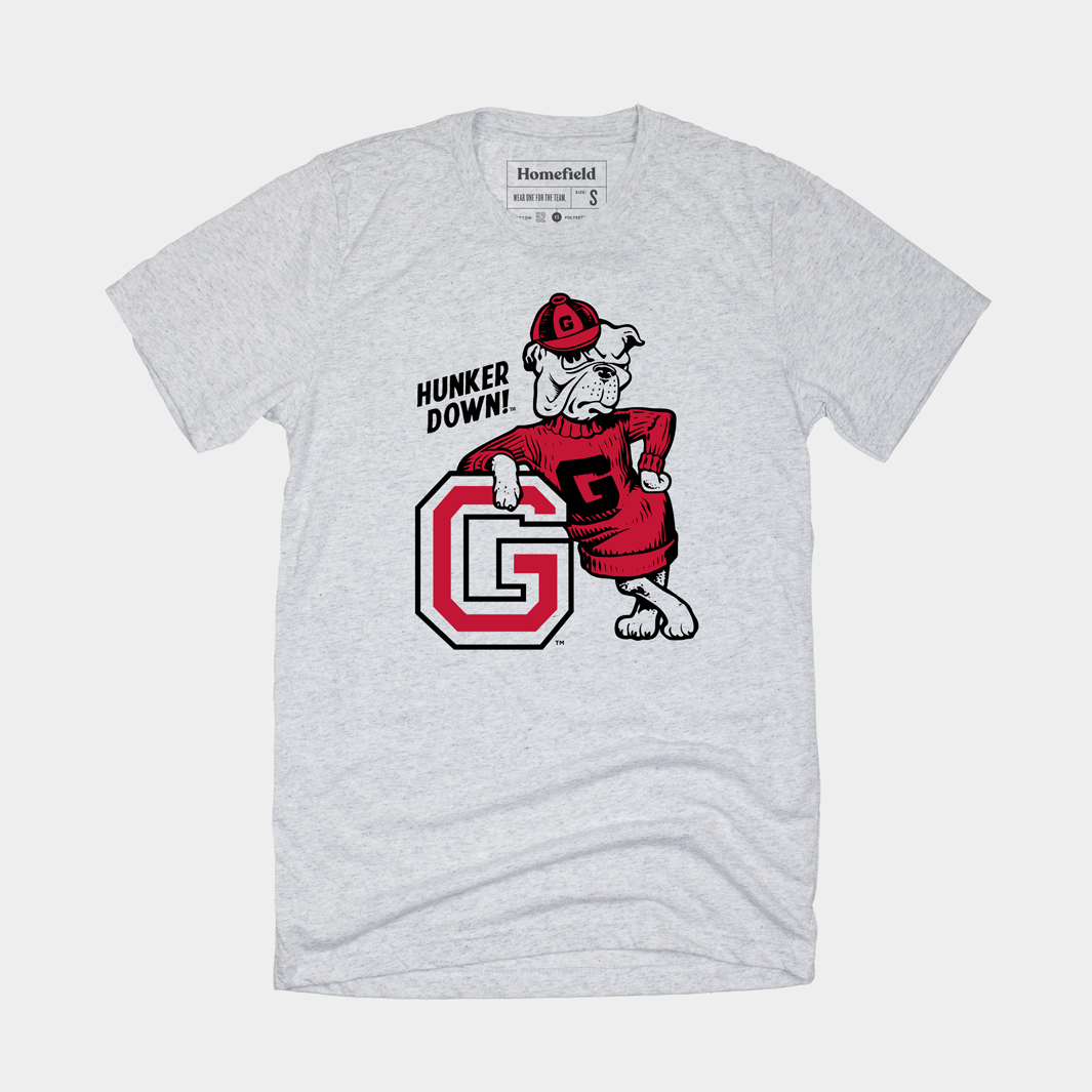 Vintage Georgia Bulldogs Hunker Down Tee Style001 Hoodie, Sweatshirt | CoreVibeTees.com