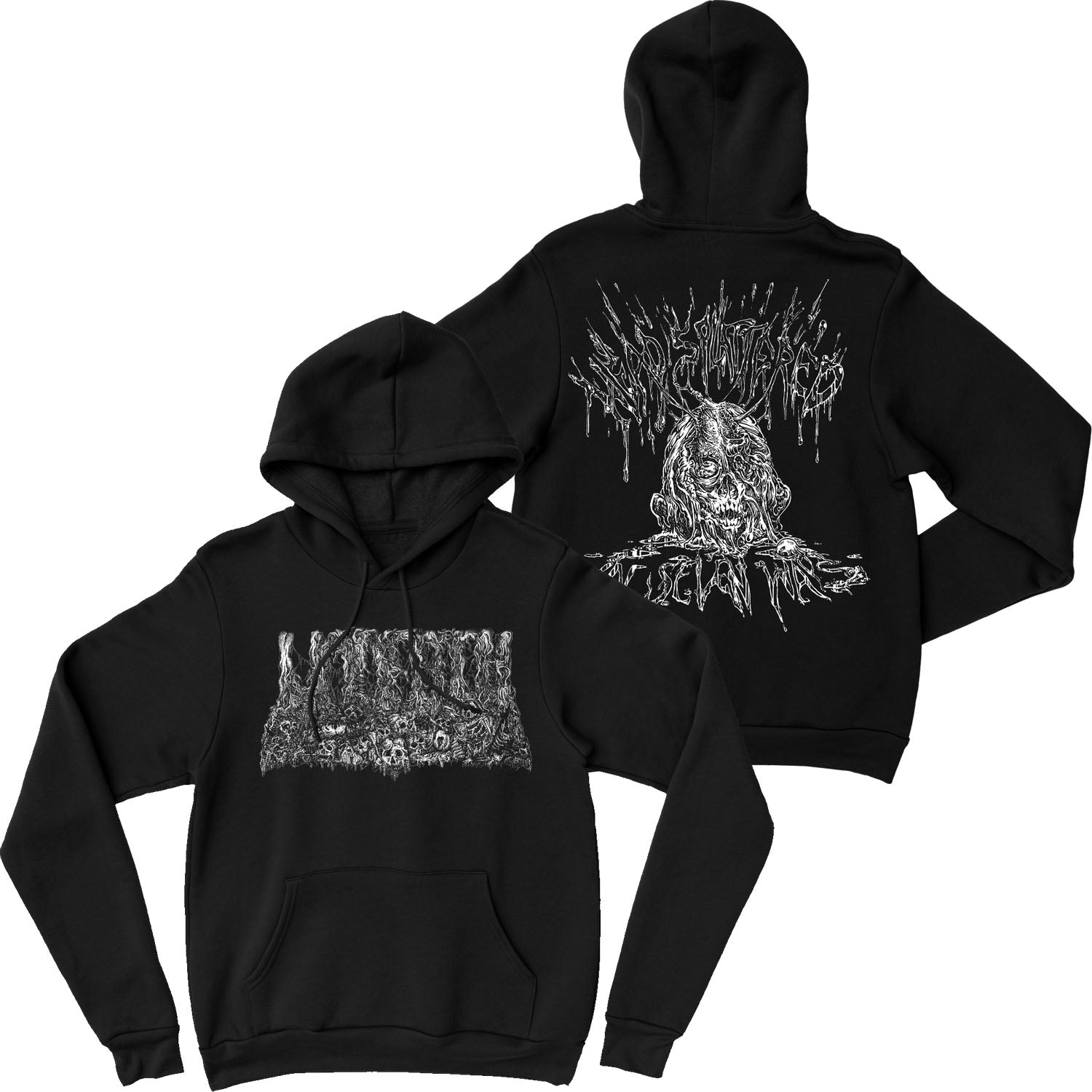 Undeath - Head Splattered In Seven Ways pullover hoodie T-Shirts, Sweatshirt | CoreVibeTees.com (Image 1)