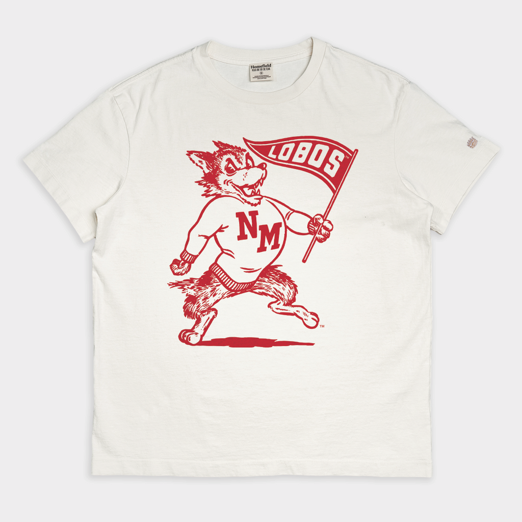 New Mexico Lobos 1940s Mascot Vintage Heavyweight Tee Style001 Hoodie, Sweatshirt | CoreVibeTees.com (Image 1)