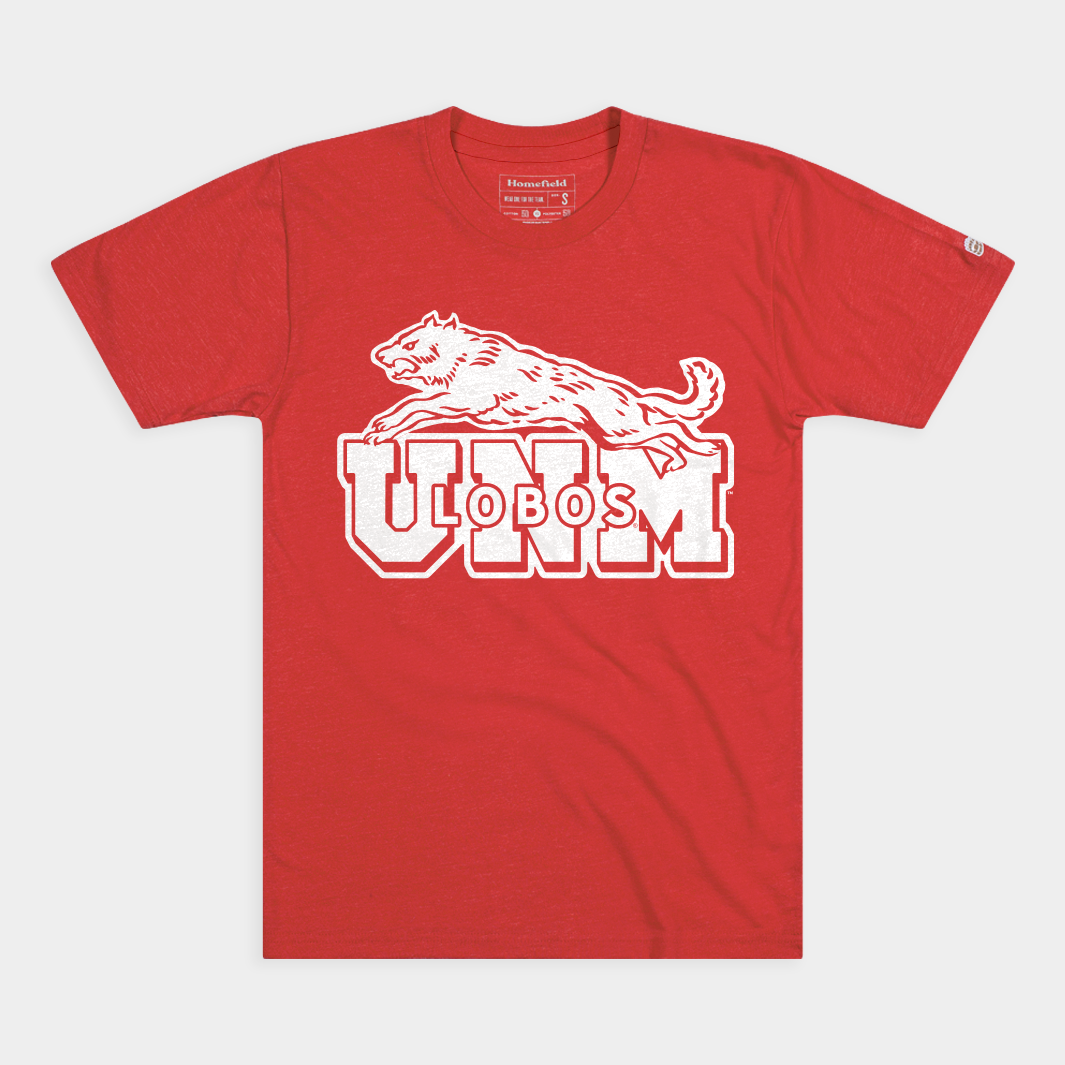 UNM Lobos Leaping Wolf Vintage Tee Hoodie, Sweatshirt | CoreVibeTees.com
