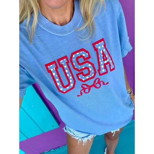 USA Stars Blue Tee
