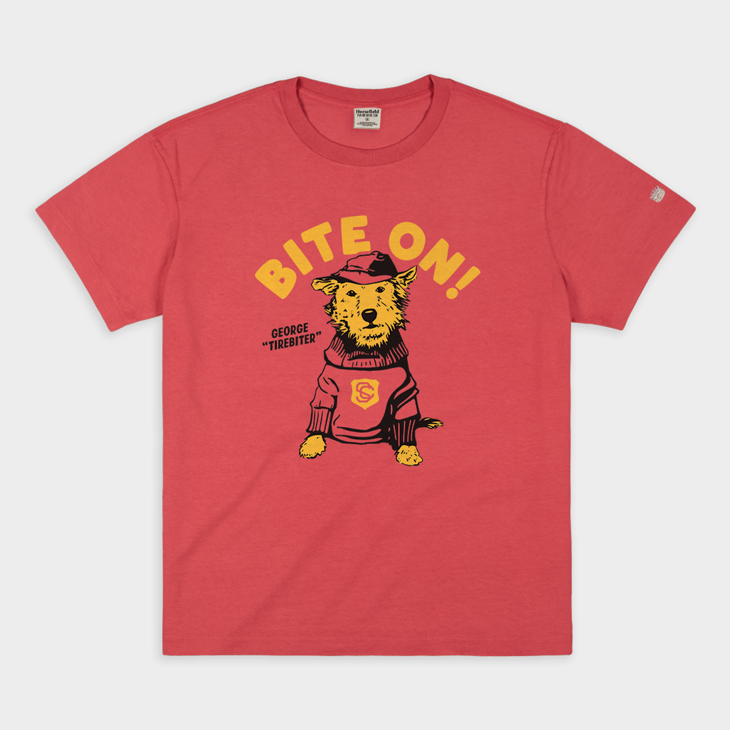 Vintage George Tirebiter USC Dog Mascot Heavyweight Tee Style001 Hoodie, Sweatshirt | CoreVibeTees.com (Image 1)