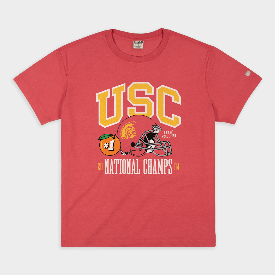 USC 2004 Retro National Champs Vintage Heavyweight Tee Hoodie, Sweatshirt | CoreVibeTees.com (Image 1)