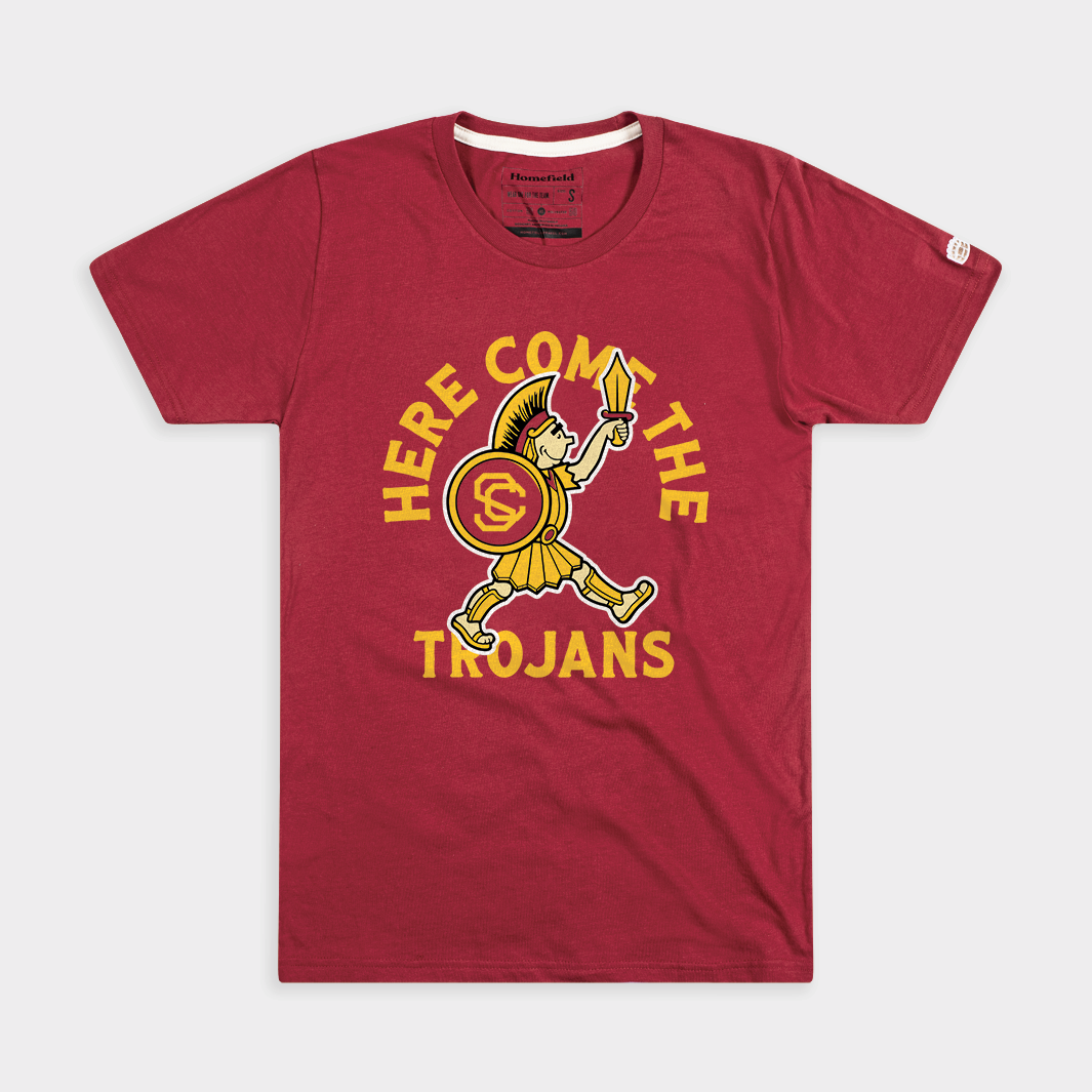 Here Come the Trojans Retro SC Tee Style001 Hoodie, Sweatshirt | CoreVibeTees.com