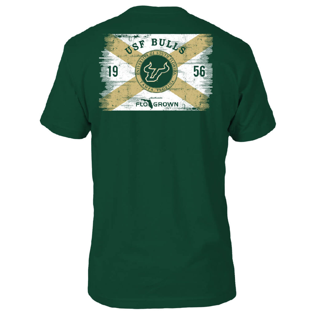 South Florida Bulls Washed Flag Tee Hoodie, Sweatshirt | CoreVibeTees.com (Image 1)