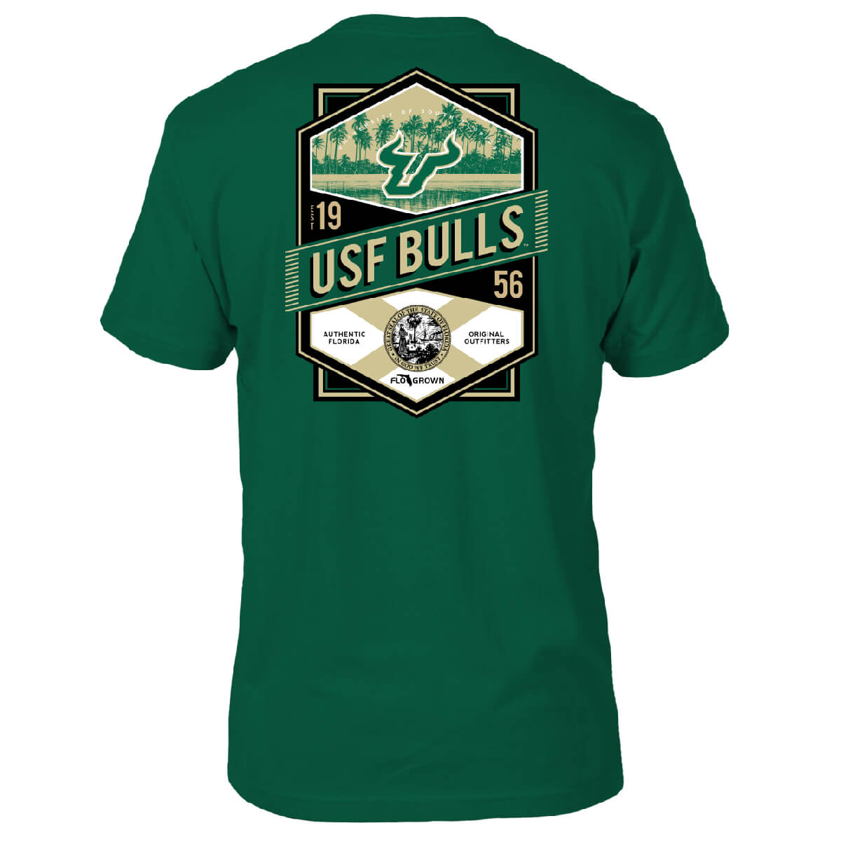 South Florida Bulls Double Diamond Crest Tee Hoodie, Sweatshirt | CoreVibeTees.com (Image 1)