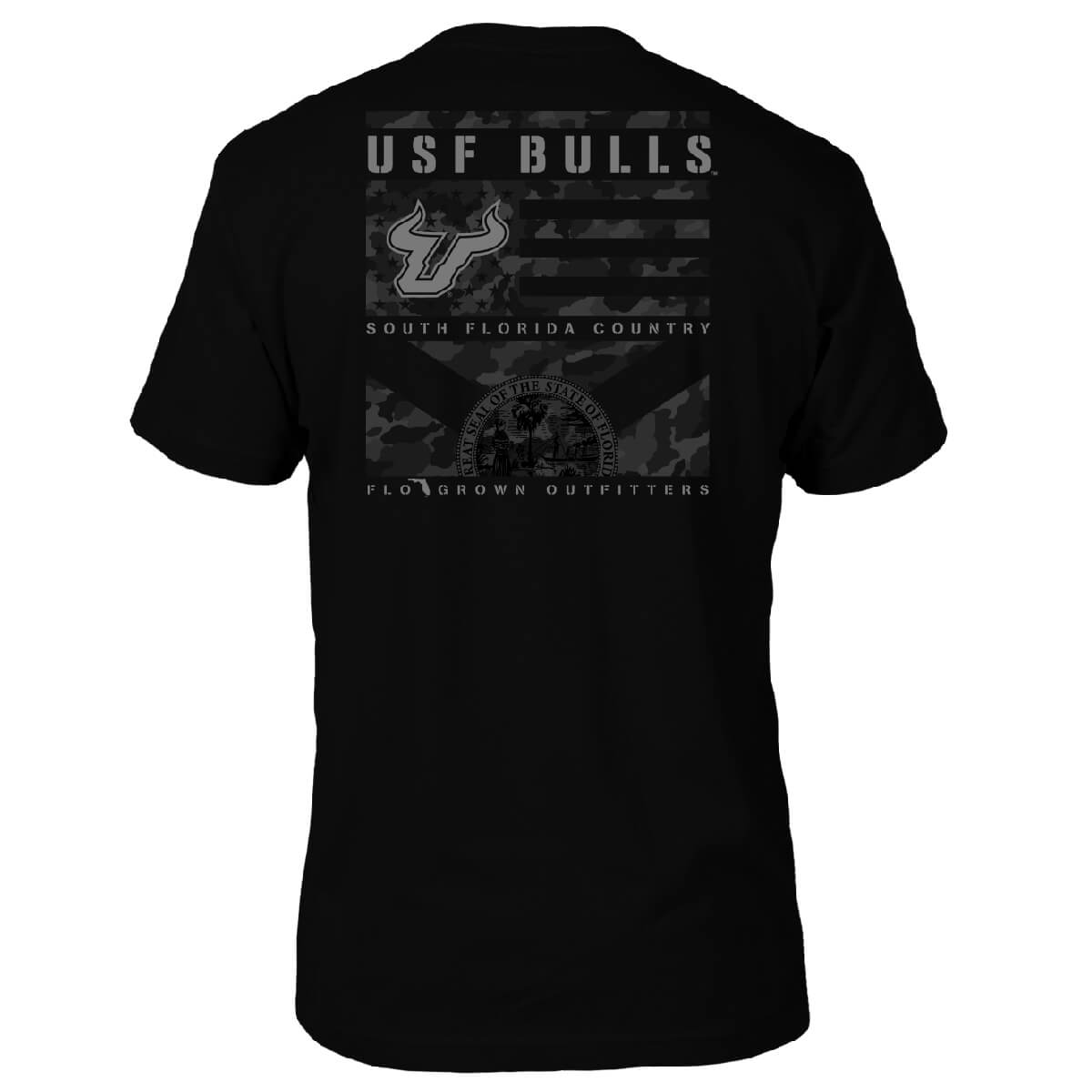 South Florida Bulls Camo Flag Panels Tee Hoodie, Sweatshirt | CoreVibeTees.com (Image 1)