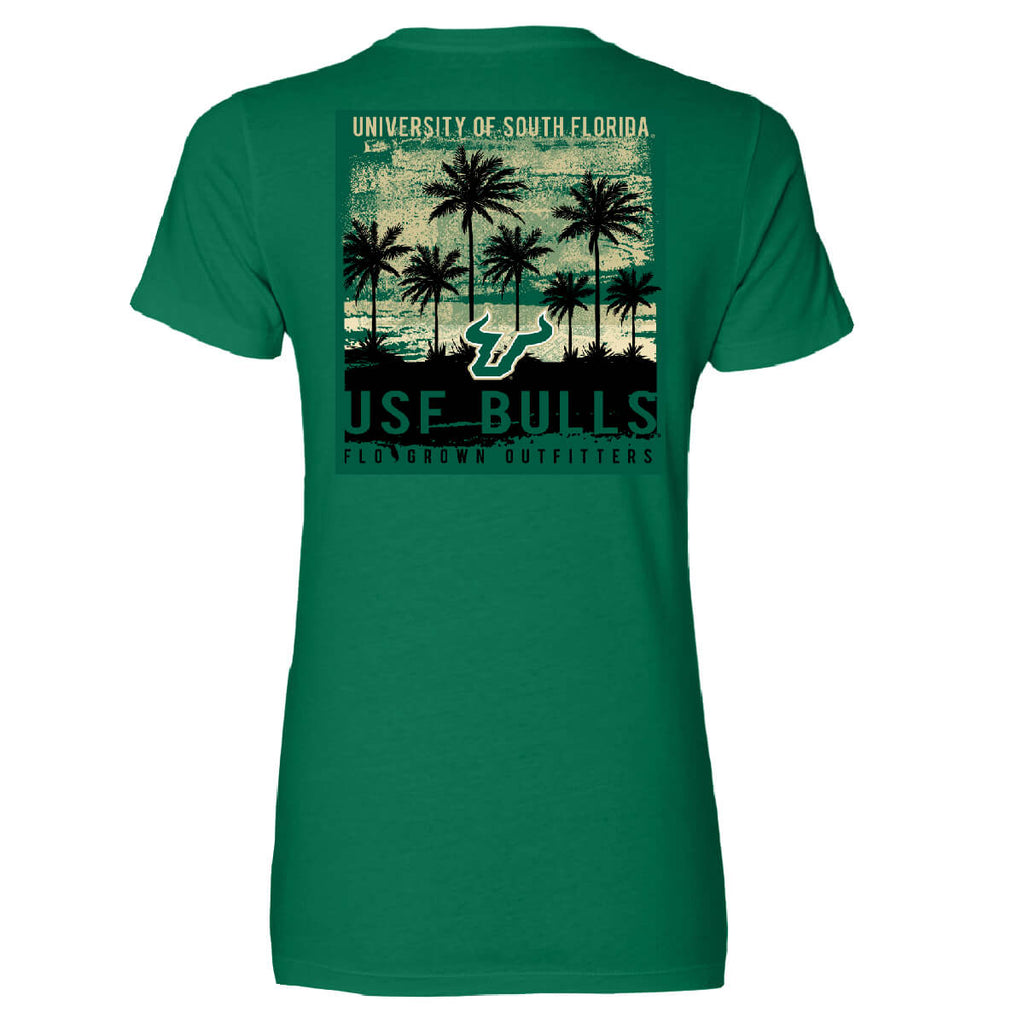 South Florida Bulls Best Coast Sunset Womens Tee Hoodie, Sweatshirt | CoreVibeTees.com (Image 1)