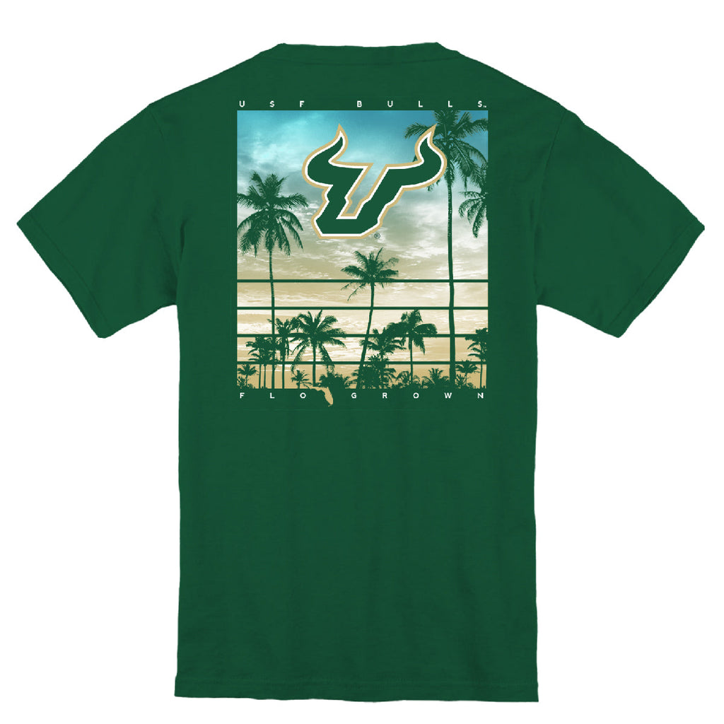 South Florida Bulls Sunset Poster Youth Tee Hoodie, Sweatshirt | CoreVibeTees.com (Image 1)