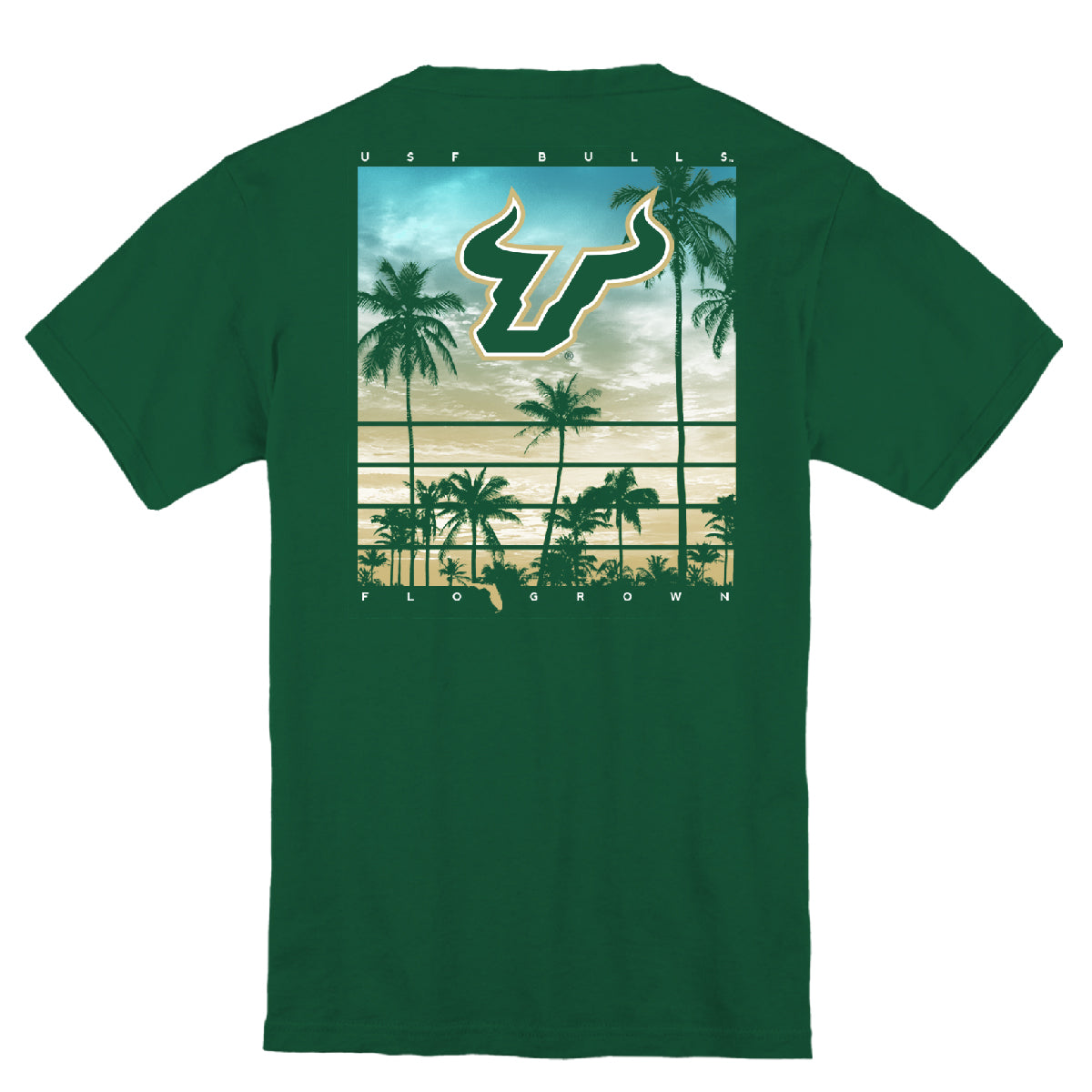 South Florida Bulls Sunset Poster Youth Tee Hoodie, Sweatshirt | CoreVibeTees.com (Image 1)