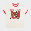 Utah Vintage Football Logo Ringer Tee Style001 Hoodie, Sweatshirt | CoreVibeTees.com (Image 1)