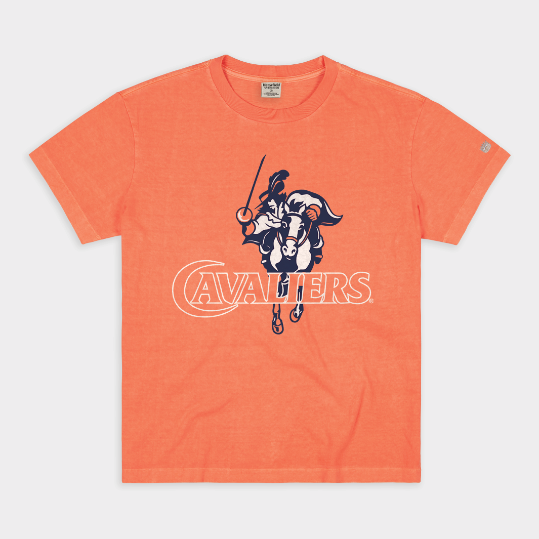 Retro Virginia Cavaliers Logo Vintage Heavyweight Tee Hoodie, Sweatshirt | CoreVibeTees.com (Image 1)