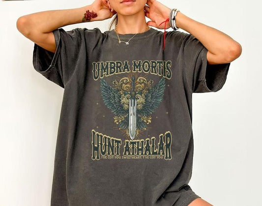 Umbra Mortis Hunt Athalar Shadow of Death Crescent City T-Shirts, Sarah J Maas Crescent City Merch Shirt, Licensed Acotar Gift