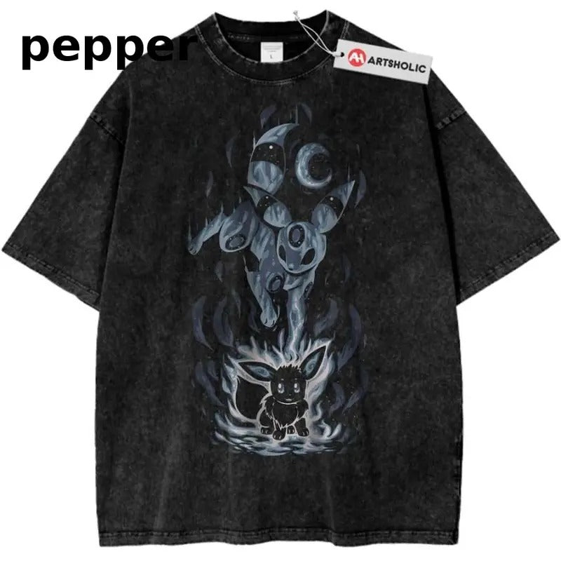 Umbreon Shirt, Eevee Shirt, Pokemon Shirt, PKM Shirt, Anime Shirt, Vintage Tee Menswear Top
