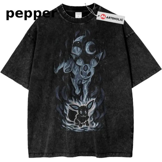 Umbreon Shirt, Eevee Shirt, Pokemon Shirt, PKM Shirt, Anime Shirt, Vintage Tee Menswear Top