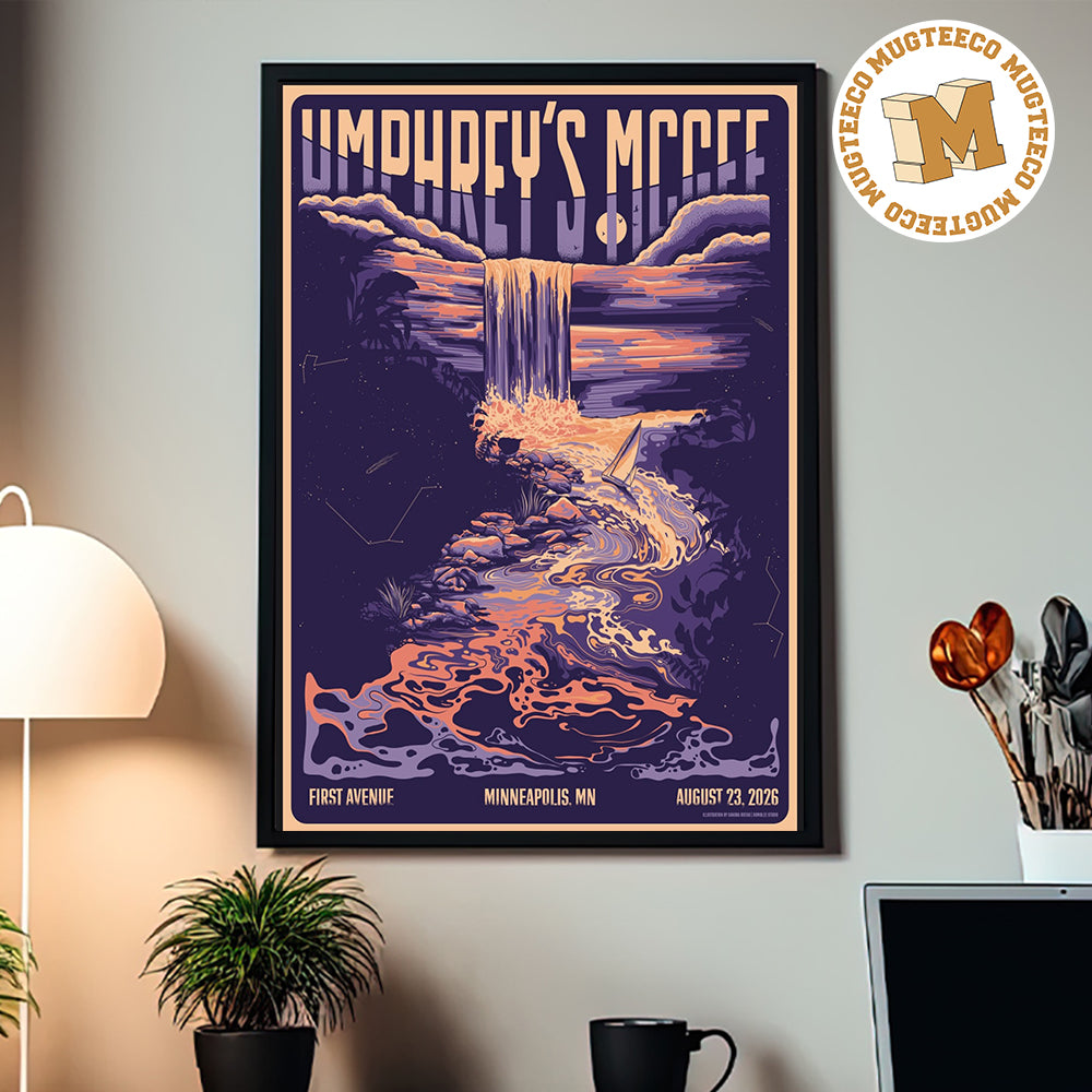 Umphrey McGee Minneapolis MN 2026 Event Poster At First Avenue On August 23 2026 Home Decor Poster Canvas