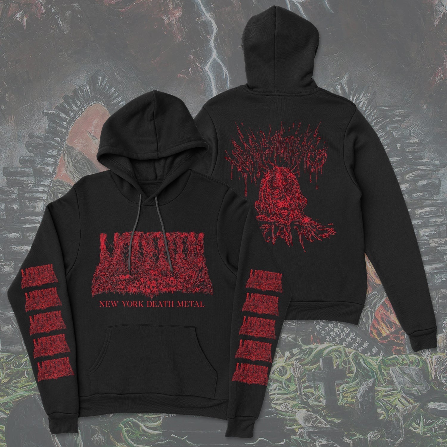 Head Splattered Hoodie (Black) T-Shirts, Sweatshirt | CoreVibeTees.com