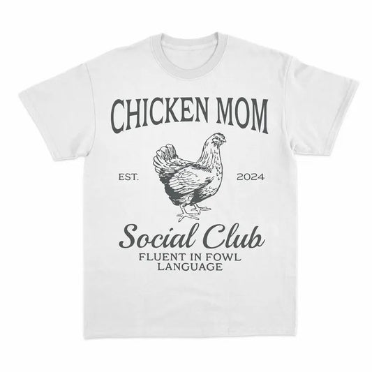 Unisex Funny Chicken Sweatshirt for Women, Chicken Mom Social Club  T-Shirt  , Sweatshirt  and Hoodie
