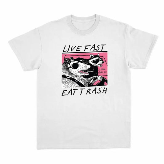 Unisex Live Fast Eat Trash Shirt, Raccoon Shirt, Funny Raccoon Shirt