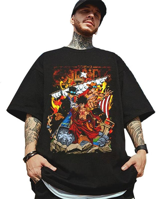 Unisex Monkey D Luffy Ace Sabo One Piece Shirt, Tee Hoodie Sweatshirt, Vintage 90's Anime Shirt, Vintage Anime One Piece Shirt, Luffy Zoro Sanji Shirt, Anime Manga Shirt, Gift For Fans Anime Lover, Menswear Top For Gym, Cotton Menswear, Graphic Anime Tee.