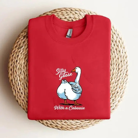 Unisex Silly Goose with a Caboose Shirt, Silly Goose bumps, Silly Shirt, Funny Cowgirl Shirt, Funny Western Tee, Funny Graphic Tee, 90s Aesthetic Shirt, Sarcastic Quote Shirt, Gift for Her, Unisex Cotton Shirt For Men And Women Comfort Top