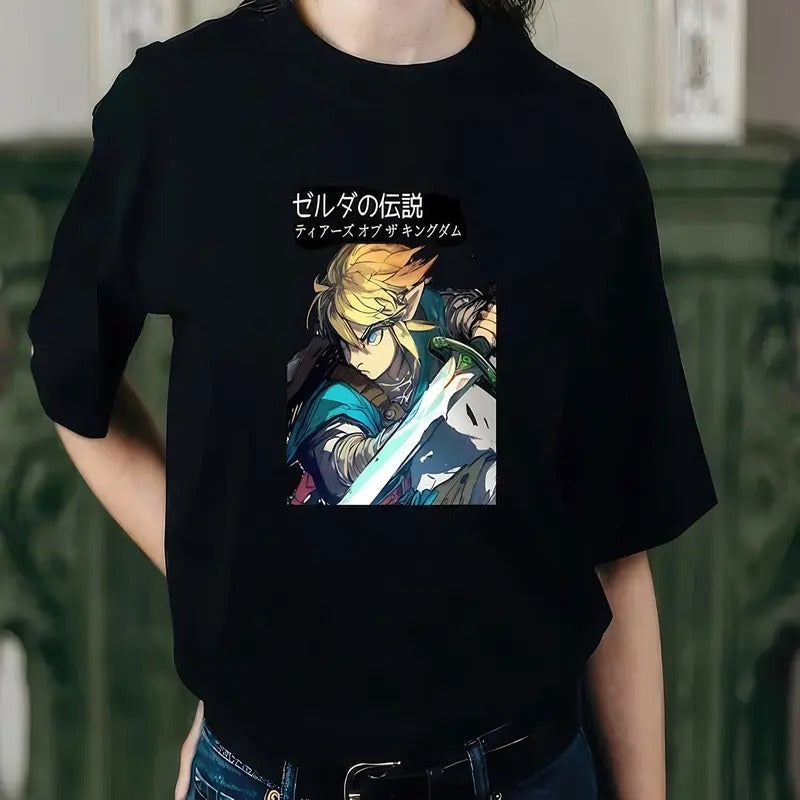 Unisex Tears of the Kingdom Illustrated Anime Manga Fans Cotton TShirt