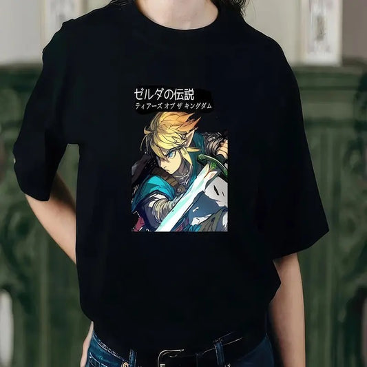 Unisex Tears of the Kingdom Illustrated Anime Manga Fans Cotton TShirt