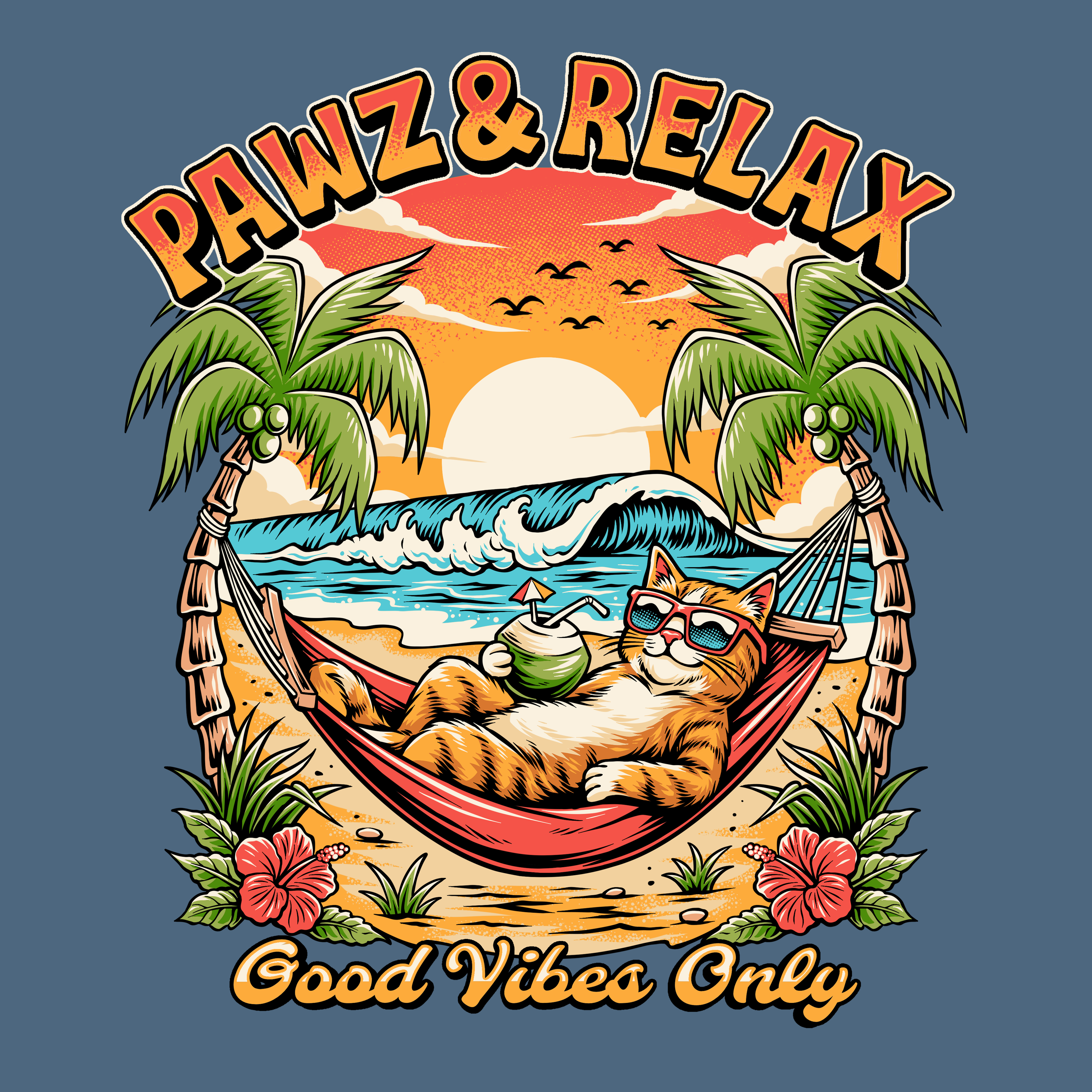 Pawz & Relax (Adult Hoodie) T-Shirts, Sweatshirt | CoreVibeTees.com (Image 3)