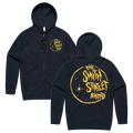 Moon Zip Up Hoodie (Navy) T-Shirts, Sweatshirt | CoreVibeTees.com (Image 1)