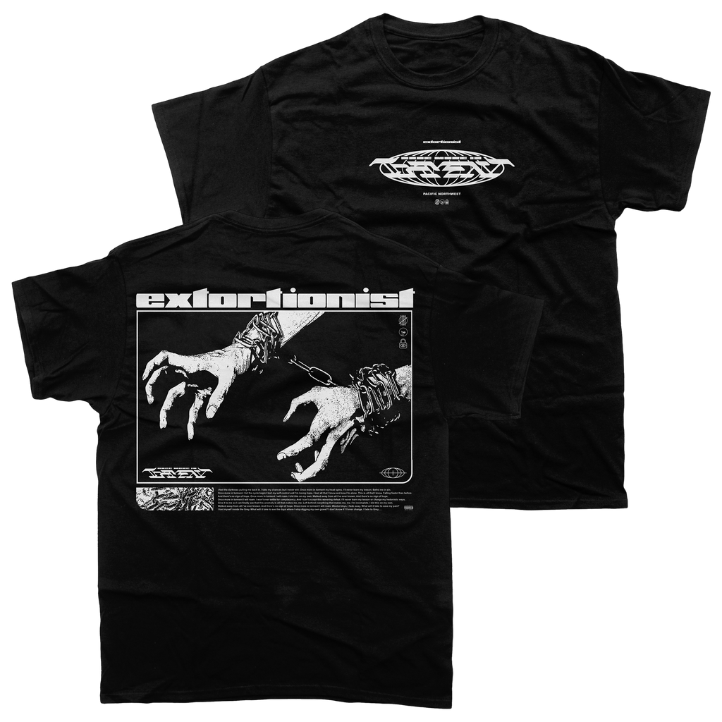 Extortionist - Logo Shirt Hoodie, Sweatshirt | CoreVibeTees.com (Image 1)
