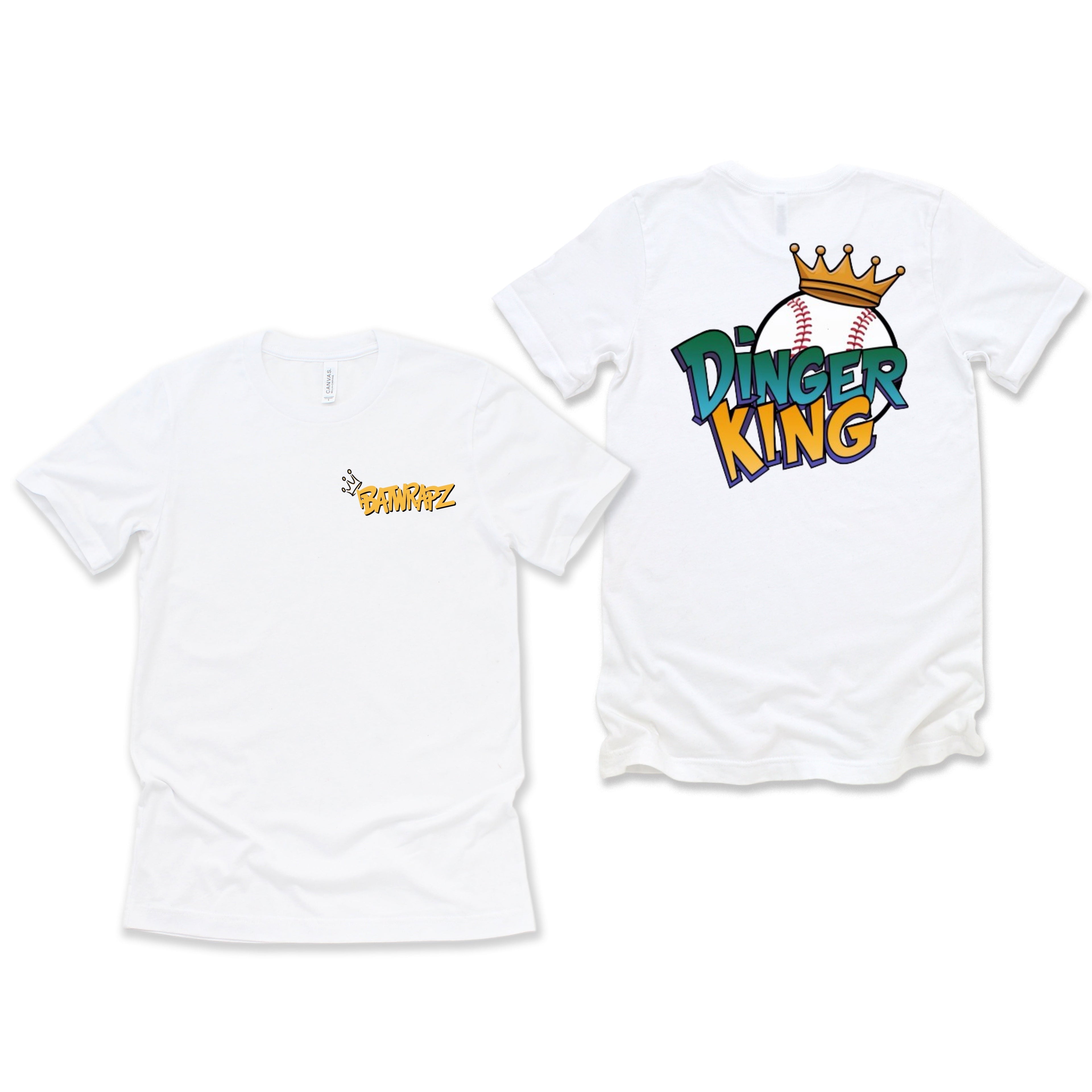 BatWrapz Baseball Dinger King Youth T-Shirt Hoodie, Sweatshirt | CoreVibeTees.com (Image 1)
