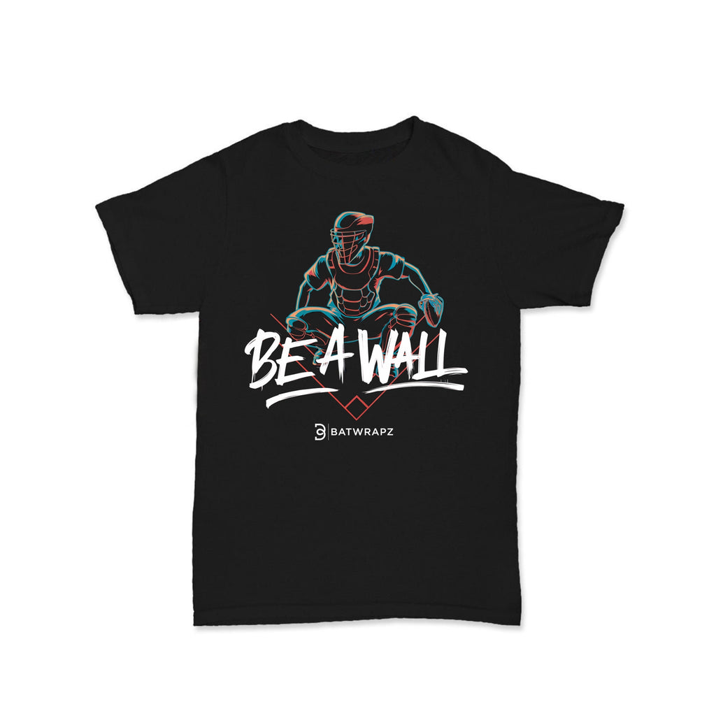 BatWrapz "Be A Wall" Youth T-Shirt - Black Hoodie, Sweatshirt | CoreVibeTees.com (Image 1)