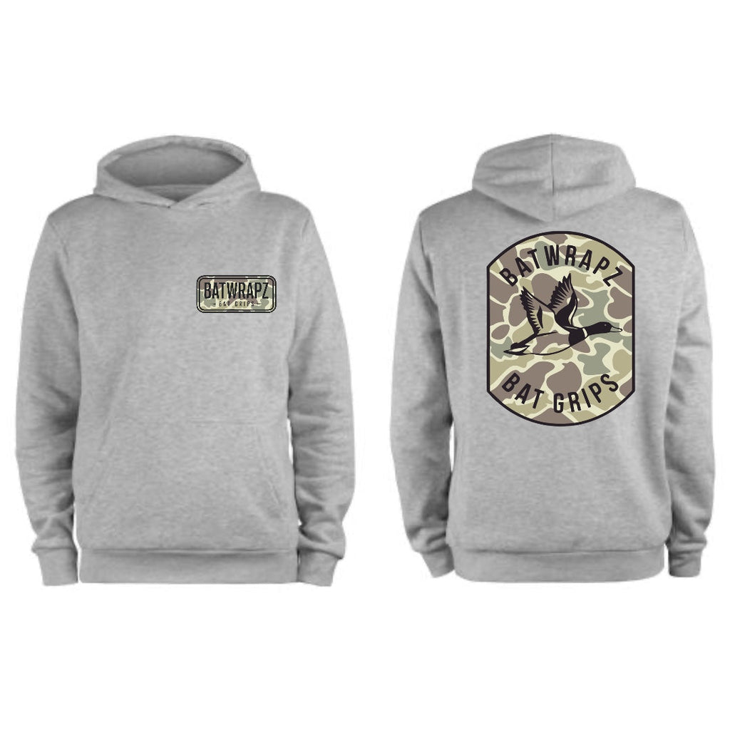 BatWrapz Duck Camo Hoodie Adult - Grey T-Shirts, Sweatshirt | CoreVibeTees.com (Image 1)