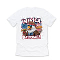 BatWrapz Baseball "Merica" Youth T-Shirt - White Hoodie, Sweatshirt | CoreVibeTees.com (Image 1)