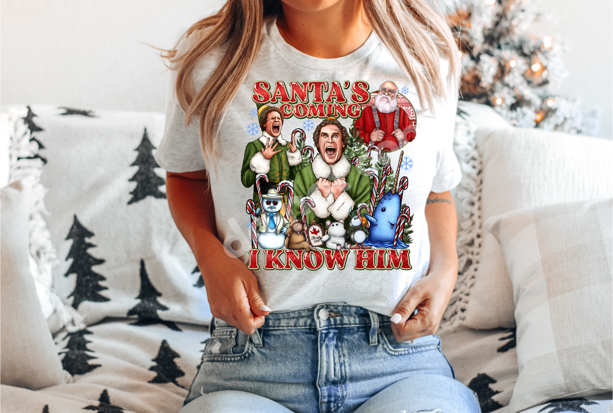 SANTA I KNOW TEE Hoodie, Sweatshirt | CoreVibeTees.com (Image 1)
