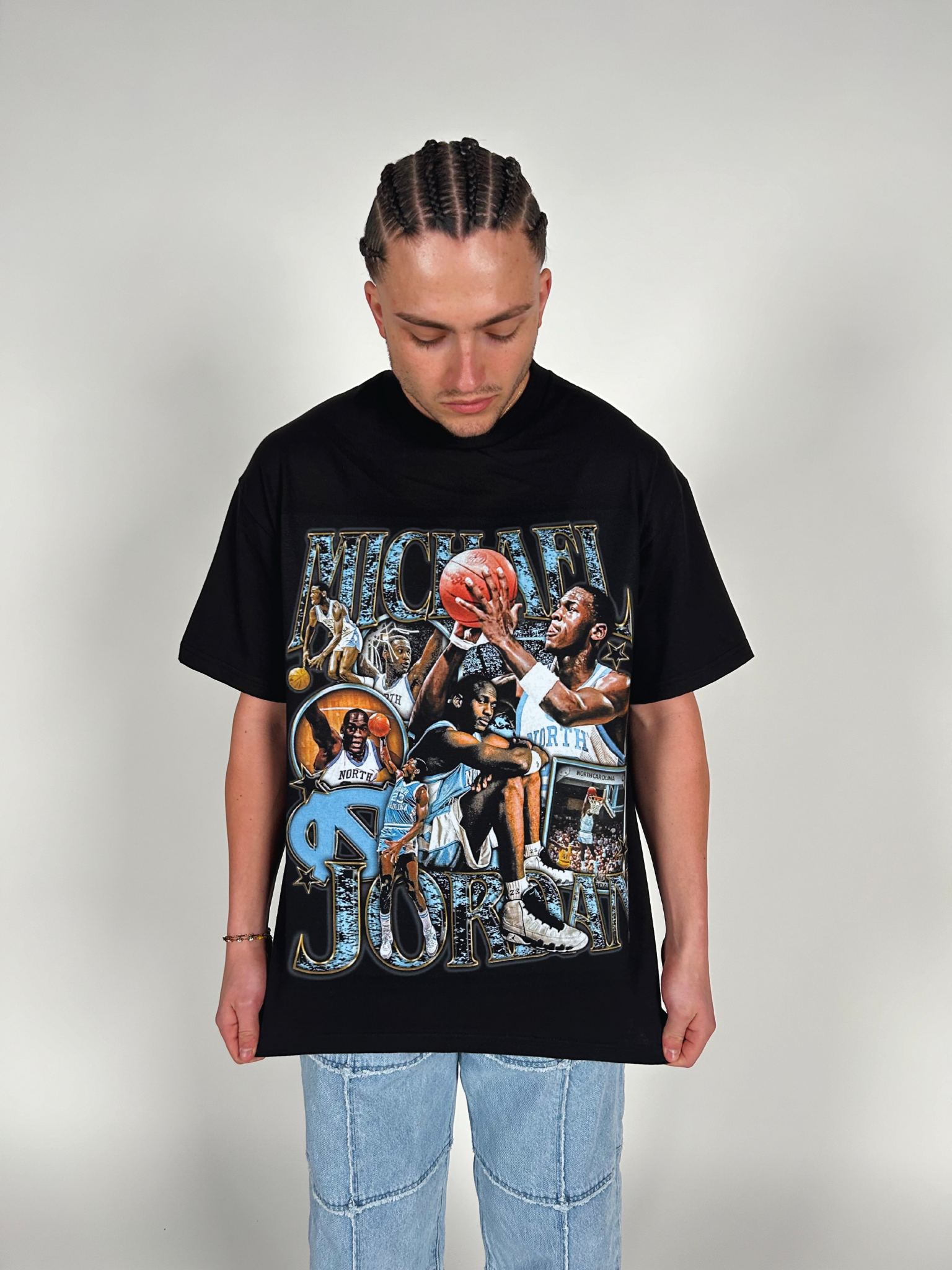 MJ "UNC" Tee Hoodie, Sweatshirt | CoreVibeTees.com (Image 3)