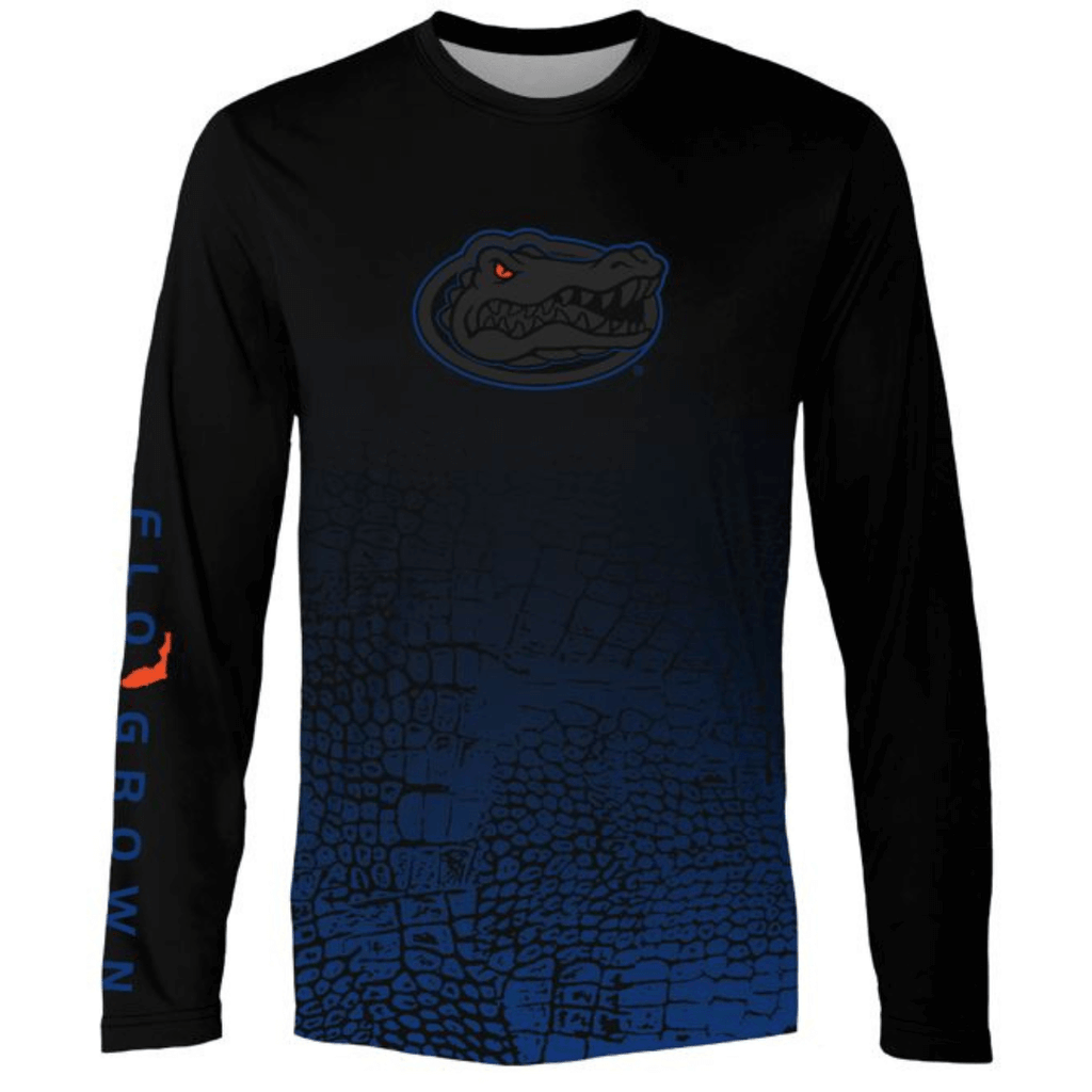 Florida Gators Blackout Gatorskin Performance Tee Hoodie, Sweatshirt | CoreVibeTees.com (Image 1)