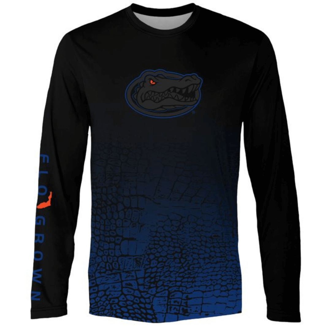 Florida Gators Blackout Gatorskin Performance Tee Hoodie, Sweatshirt | CoreVibeTees.com (Image 1)
