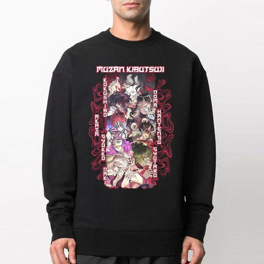 Upper Moon Demon Team Shirt, The Twelve Kizuki Sweatshirt Hoodie,Demon Slayer t-shirt, Kimetsu no Yaiba Shirt, Anime sweatshirt hoodie, Anime lover t-shirt Menswear