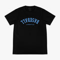 Upside Down Baseball Tee - Black/Light Blue Hoodie, Sweatshirt | CoreVibeTees.com (Image 1)