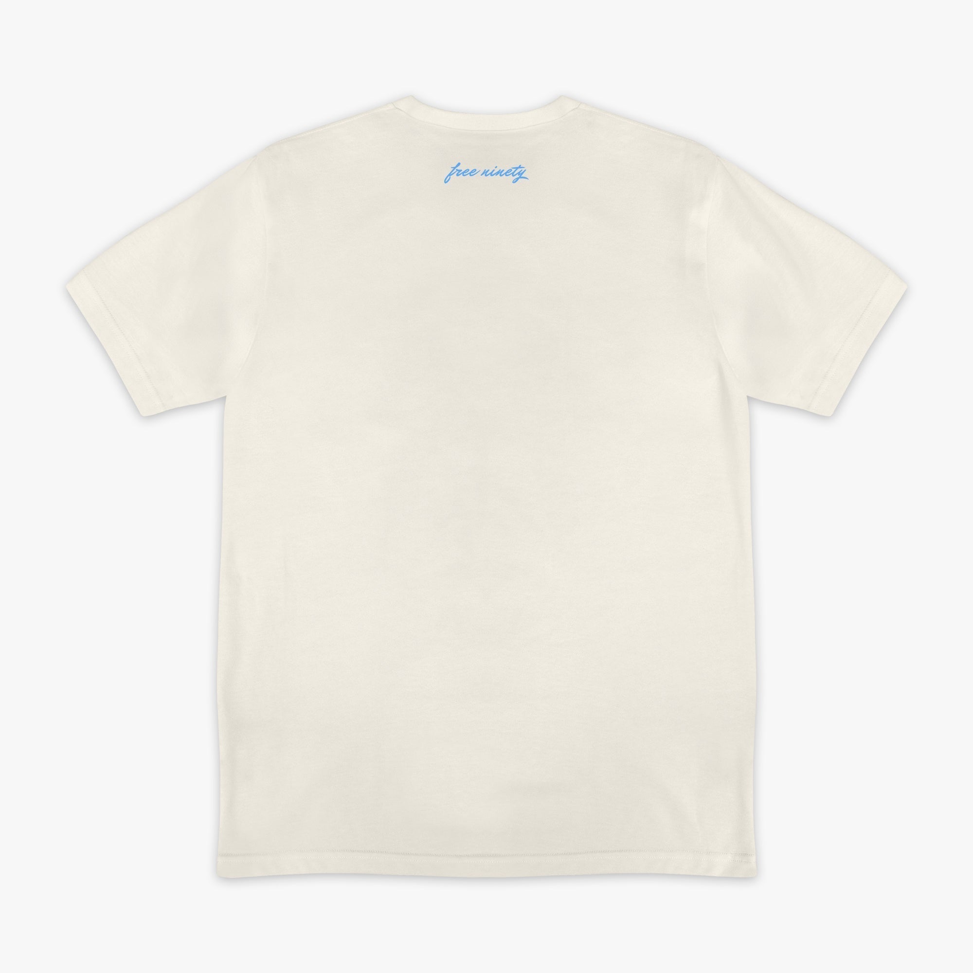 Upside Down Baseball Tee - Cream/Light Blue Hoodie, Sweatshirt | CoreVibeTees.com (Image 2)