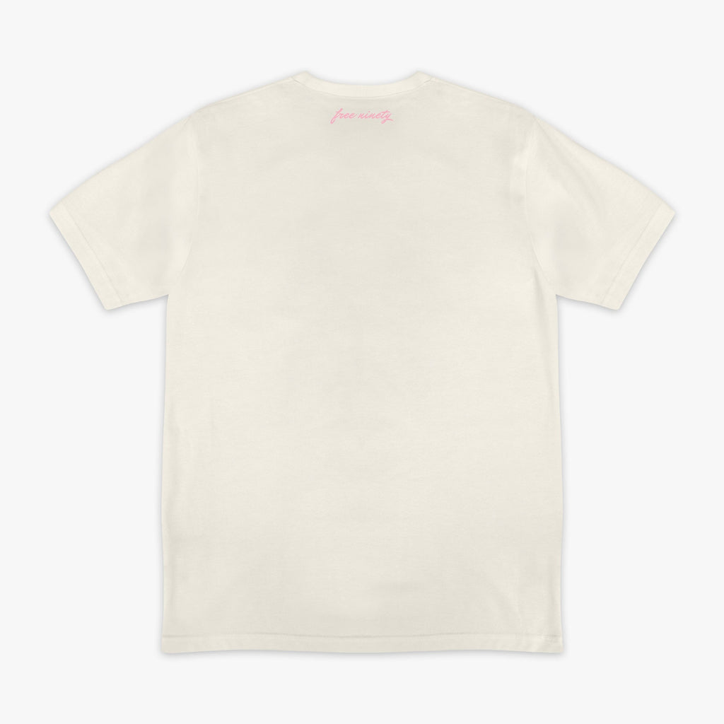 Upside Down Baseball Tee - Cream/Pink Hoodie, Sweatshirt | CoreVibeTees.com (Image 2)