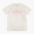 Upside Down Baseball Tee - Cream/Pink Hoodie, Sweatshirt | CoreVibeTees.com (Image 1)