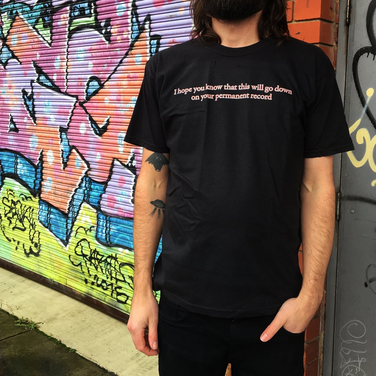 Permanent Record T-Shirt (Black) Hoodie, Sweatshirt | CoreVibeTees.com (Image 2)