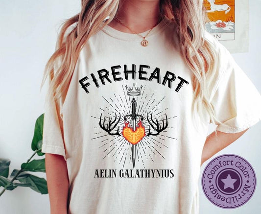 VFireheart Shirt, House Galathynius Tee, Throne of Glass Merch, SJM Fan Gift, Romantasy Reader Tee, Booktok Trendy T-shirt, MrrllDesign.