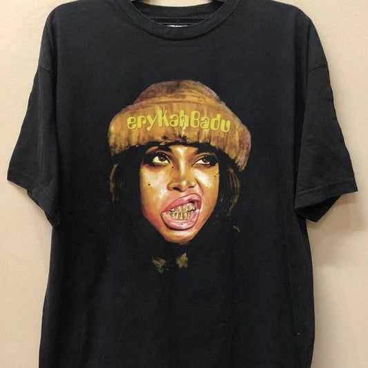 VINTAGE Erykah 90s Music Rock, Graphic tour Shirt, Erykah Badu 2024 shirt, Gift For Women shirt Cotton Fit Cotton Fit Top Womenswear