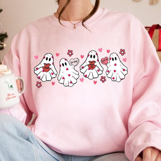 Valentine's Day Ghost Shirt, Trending Tiktok, Valentine Trending, Will you be My Boo Shirt, Girl Ghost Shirt